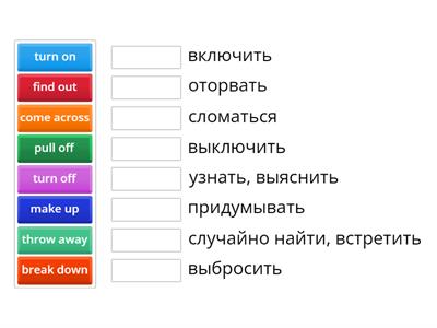 Destination B1 Unit 18 Phrasal verbs (перевод)