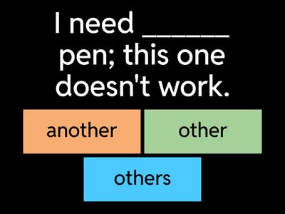 another, other, others, the other, the others