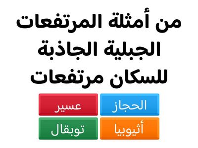 التقييم البنائي للهدف1-قلة تركز السكان في الجبال