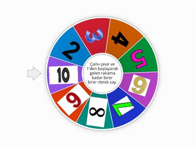 İleriye doğru birer birer ritmik sayar.