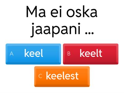 keel, keelt, keelest
