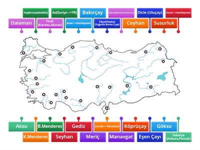 Coğrafya Akarsular Harita