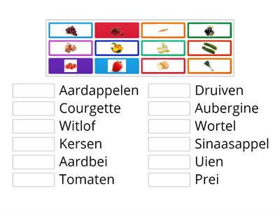 Vocabulaire Groenten&Fruit NT2 