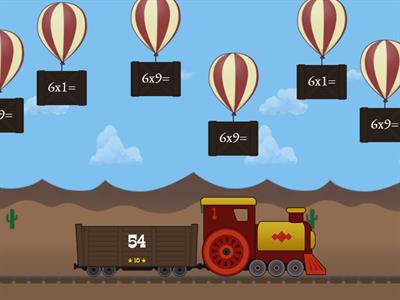 Train Car 6 times table