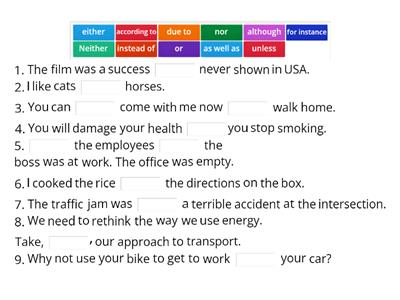 Flying business class conjunctions 