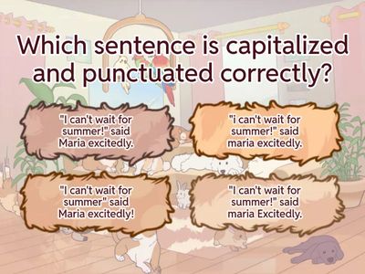 Grammar and Sentence Structure Quiz