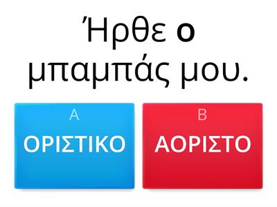 ΟΡΙΣΤΙΚΟ Ή ΑΟΡΙΣΤΟ ΑΡΘΡΟ;