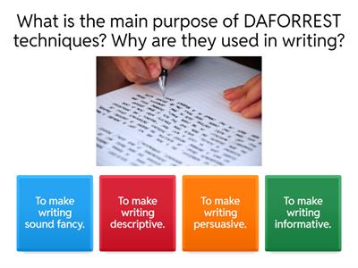 DAFORREST Techniques Quiz