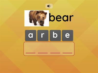 Unit 5　動物の名前のつづり①