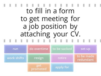 English File B1- Work- Verb Phrases