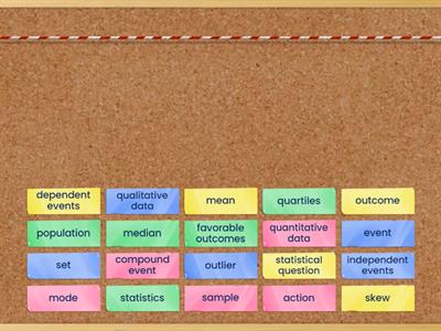 Sliding Vocab Game| Statistics & Probability AMSM2C14G4