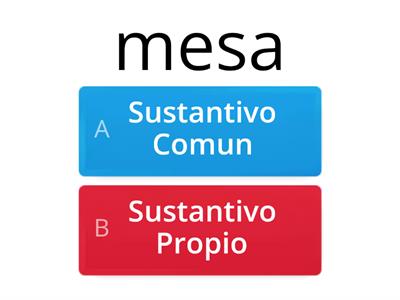 Selecciona el correcto sustantivo común o propio.