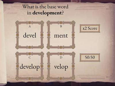 Wilson 6.1 identify base word