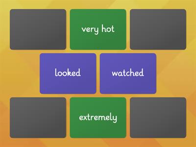 Match Vocab Words Synonym