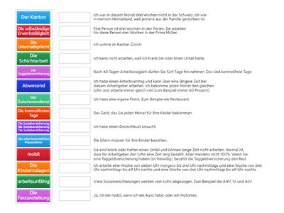 Wichtige Wörter bei der Arbeitssuche