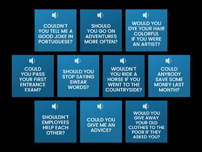 1. CONVERSATION - COULD / SHOULD / WOULD