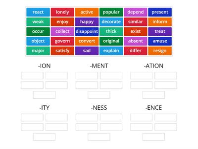 Word formation nouns