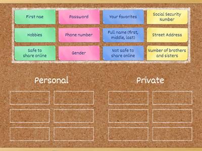 Personal vs. Private