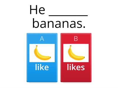 Like/likes, don't like/doesn't like