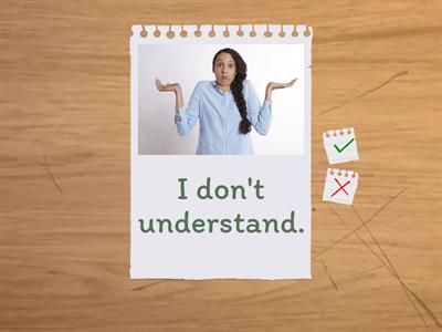 Asking for help in class