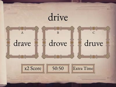 Form 5 irregular verbs