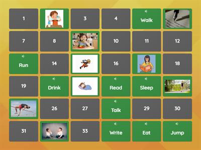  Action verbs for A1 level students: