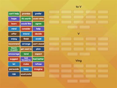 Infinitive and gerund Check yourself 