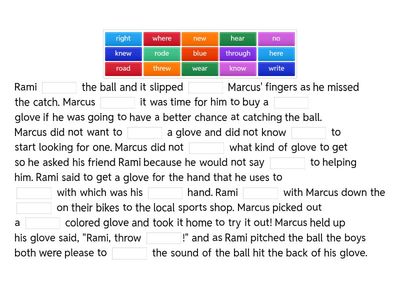 Homophones: Fill in the Blank