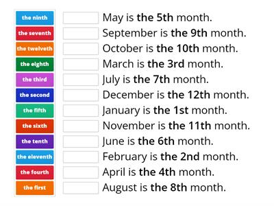 Ordinal numbers