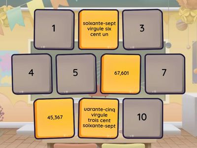 La lecture des nombres décimaux