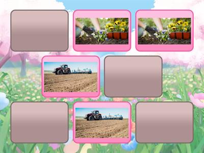 Праця людей навесні