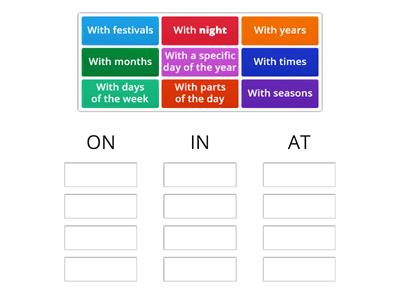 Prepositions of time