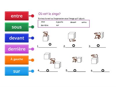 Français ^LES PREPOSITIONS DE LIEU^