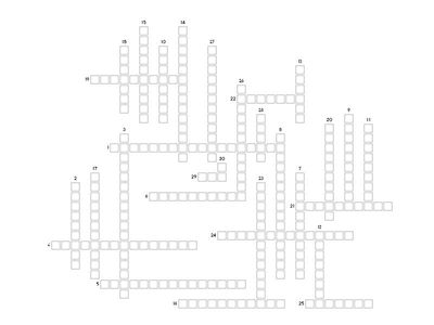 Skeletal System Review Crossword Part 1