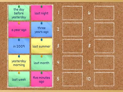 Time expressions - past simple