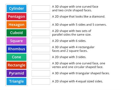 2D and 3D shapes