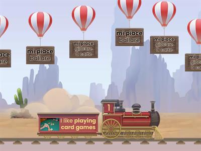 The Train Game - In my leisure/free time, I like to .... 18 hobbies ...