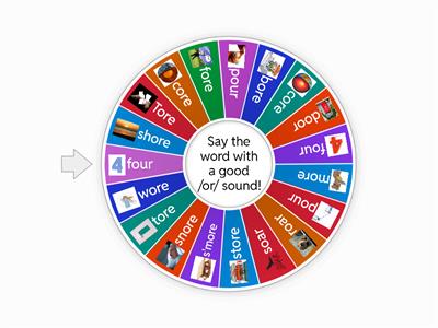  OR (Vocalic R) Words