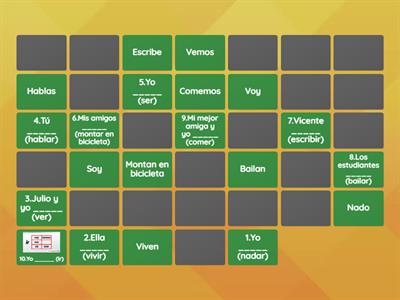 Present Tense Regular Verbs