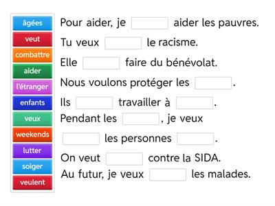 Faire du bénévolat gap fill. 