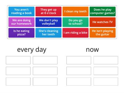 Present Continuous/Present Simple 