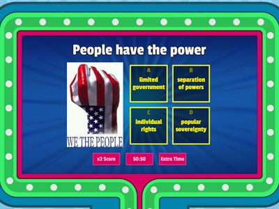 Quiz Show The Principles of the Constitution Wordwall