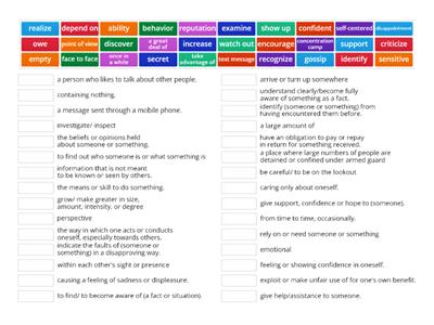 IMAGINE UNIT 2 VOCABULARY PRACTICE