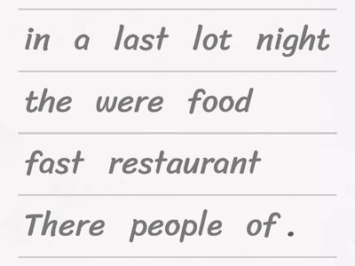 Put the words in the correct order