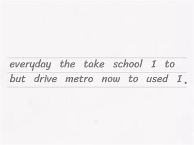 Gold preliminary Unit 4 Used to