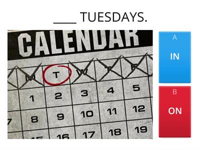 IN, ON, or AT? Prepositions of Time