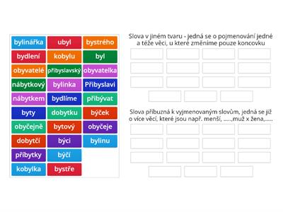 VS_B_jiný tvar slova+slova příbuzná