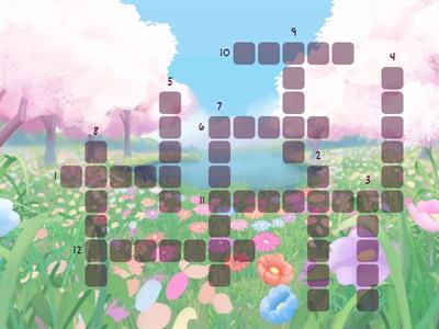 Ordinal numbers crossword 1-12