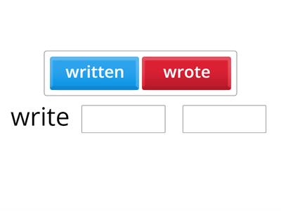 Irregular Verbs - 3 FORMS - from sing - write