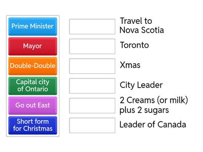Canadian Trivia Match Up